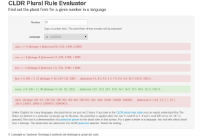  CLDR Plural Rule Evaluator