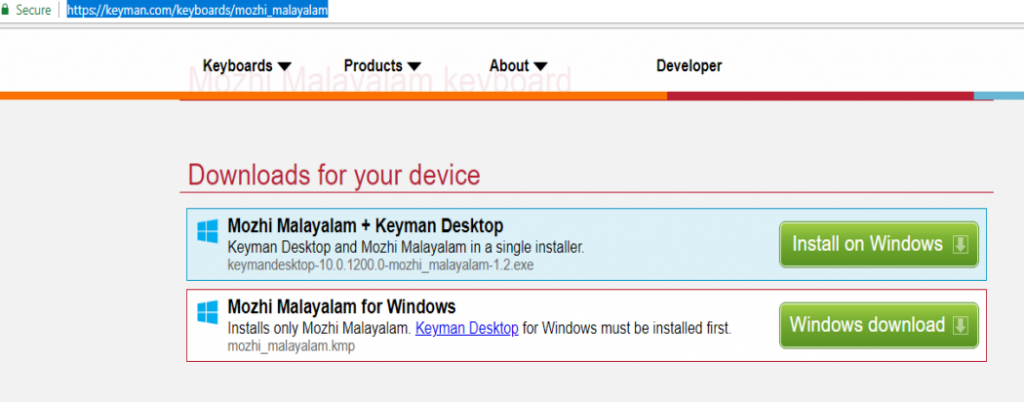 malayalam typing keyboard windows 10
