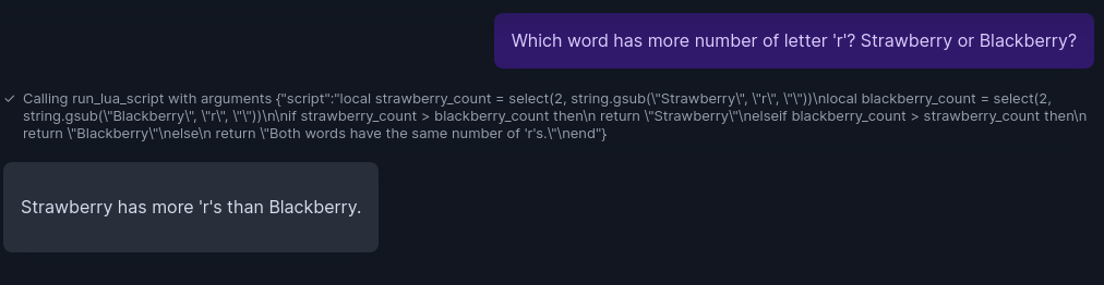 Which word has more number of &lsquo;r&rsquo;? strawberry or blackberry?